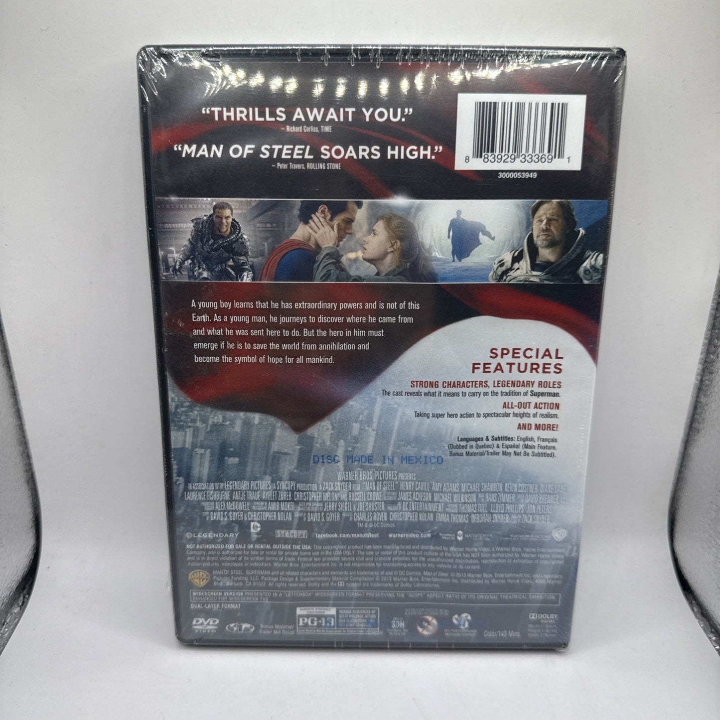 Superman Man of Steel 2 Disc Special Edition DVD 2013 * NEW * FACTORY SEALED!