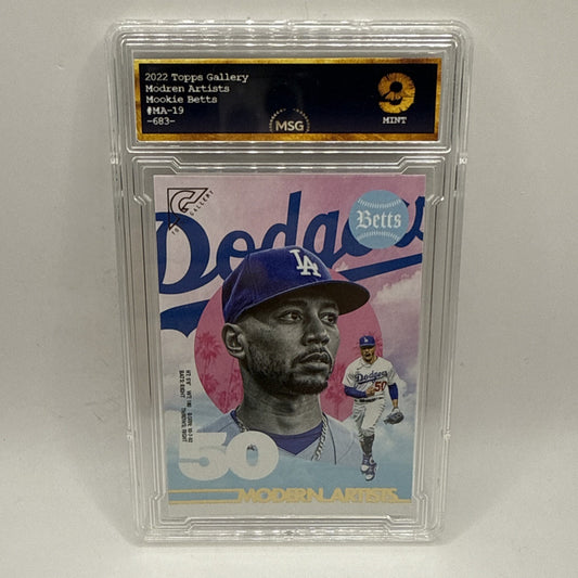 2022 Topps Gallery - Modern Artists Mookie Betts #MA-19 Graded 9 MLB Dodgers