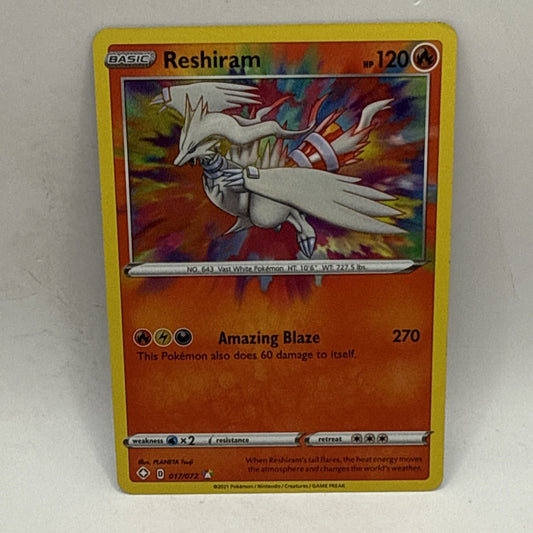 Reshiram 017/072 Amazing Rare Shining Fates Pokemon TCG LP Trading Card