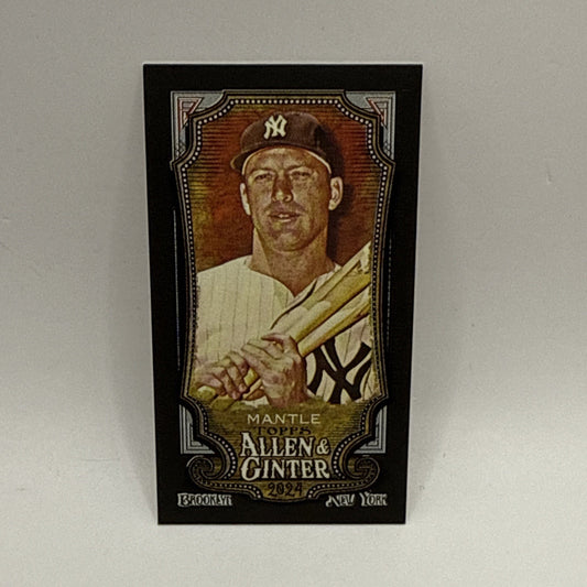 2024 Topps Allen & Ginter #142 Mickey Mantle Mini Black Parallel Yankees