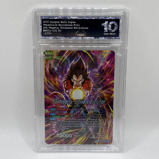 SS4 VEGETA Ultimate Evolution BT11-032 UC Dragon Ball Super Graded 10 Gem Mint
