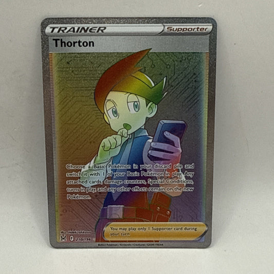 Thorton (Secret) 210/196 Swsh11: Lost Origin Holo MP Pokémon Collectible Rainbow