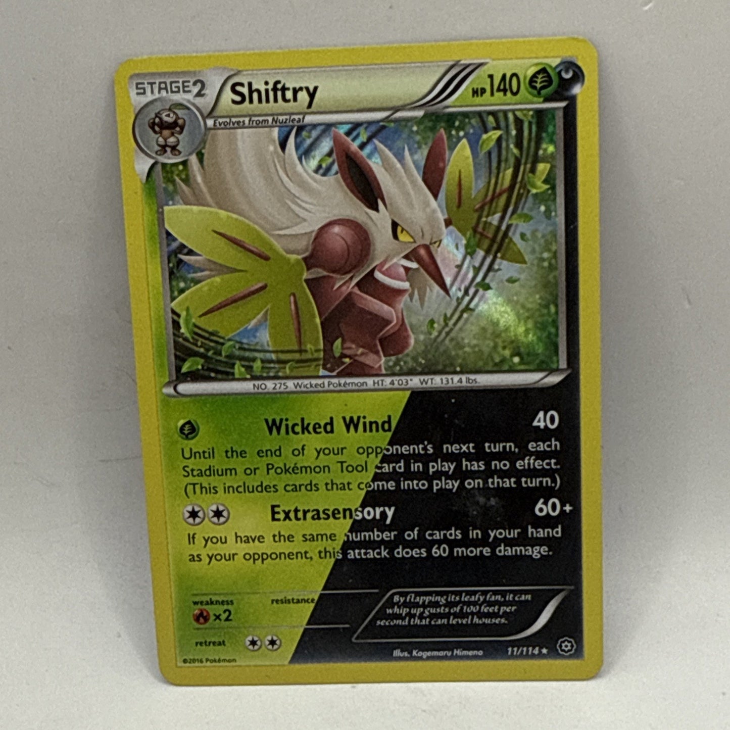 Pokemon TCG - Shiftry 11/114 XY Steam Siege Holo Rare Card HP Collectible Card