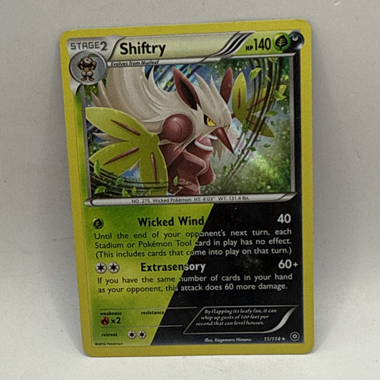 Pokemon TCG - Shiftry 11/114 XY Steam Siege Holo Rare Card HP Collectible Card