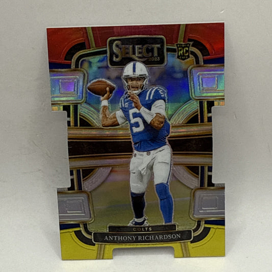 2023 Select Anthony Richardson Red and Yellow Die-Cut Prizm RC NFL Colts