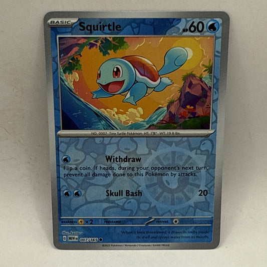 Pokemon Cosmos Reverse Holo Squirtle 007/165 - 151 Promo Costco Exclusive LP
