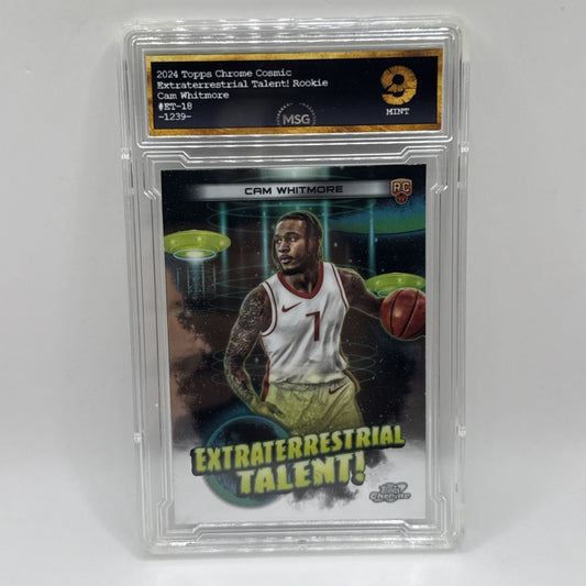 2023 Topps Cosmic Chrome Extraterrestrial Talent RC #ET-18 Cam Whitmore Graded 9