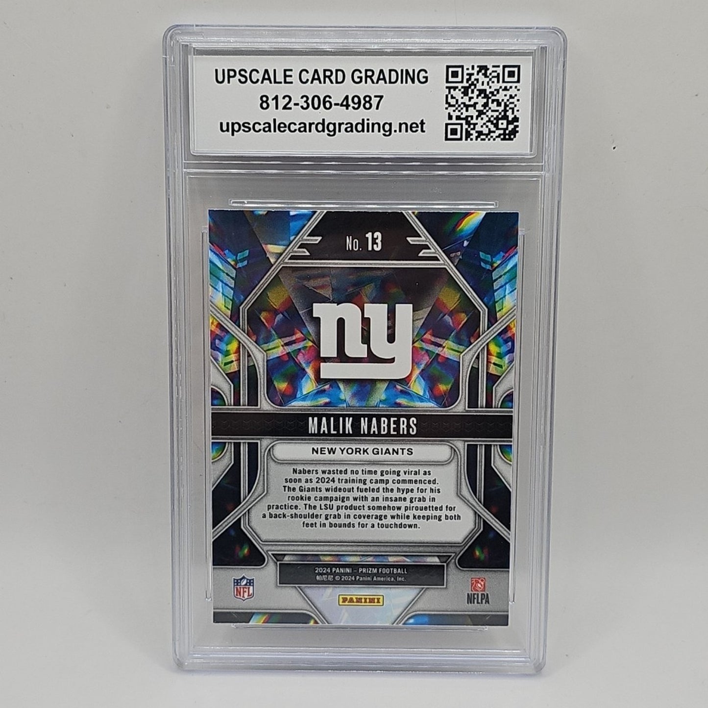2024 Panini Prizm - Prizmatic Malik Nabers #13 RC Graded 9 NFL New York Giants