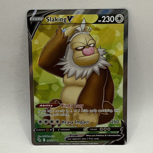Pokémon TCG Slaking V (Full Art) Pokémon GO 077/078 Holo Ultra Rare NM