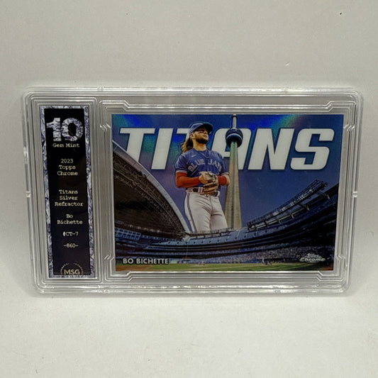 2023 Topps Chrome - Chrome Titans #CT-7 Bo Bichette Graded 10 Gem Mint MLB