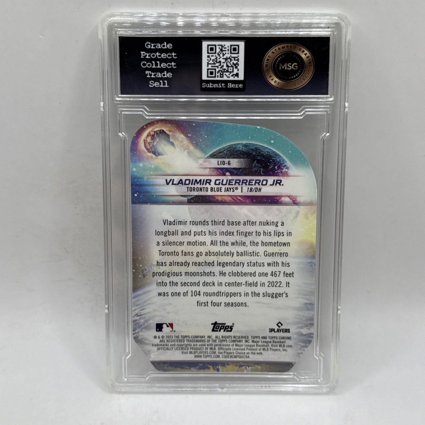 2023 Topps Chrome Cosmic Vladimir Guerrero Jr. Launched Into Orbit Graded 9 MLB