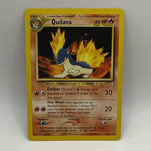 Quilava Neo Genesis 46/111 Vintage Pokémon Tcg HP Collectible Card