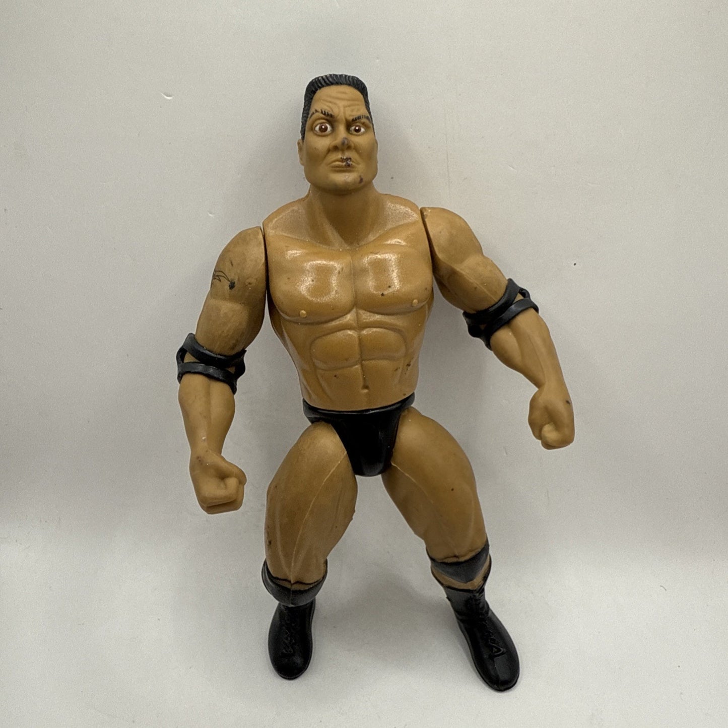 The Rock WWF Wrestling Action Figure Dwayne Johnson 1996 Jakks Pacific Elbow