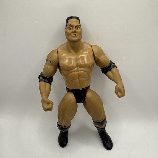 The Rock WWF Wrestling Action Figure Dwayne Johnson 1996 Jakks Pacific Elbow