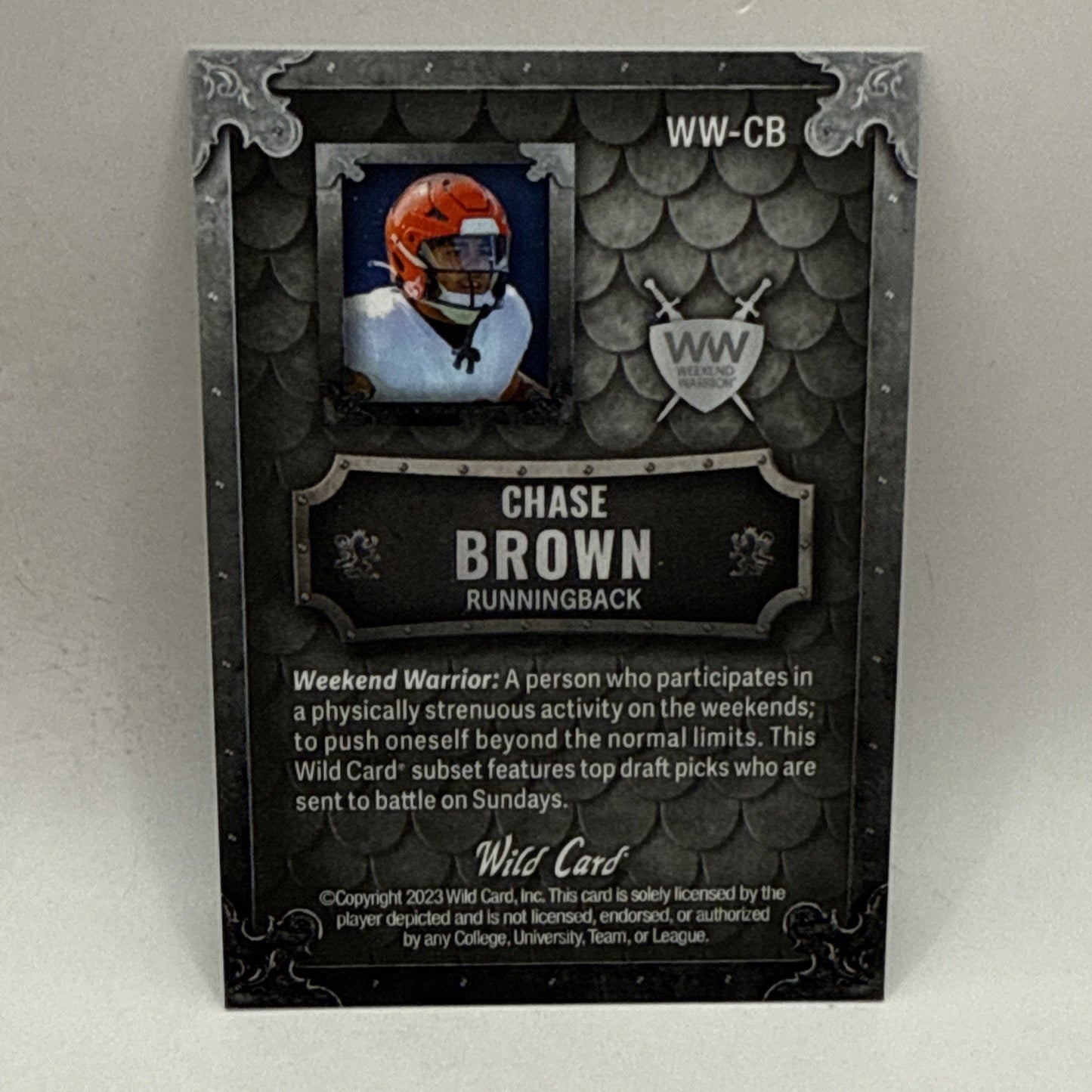 2023 CHASE BROWN Wild Card Weekend Warrior Matte /25 SP Rookie NFL Bengals