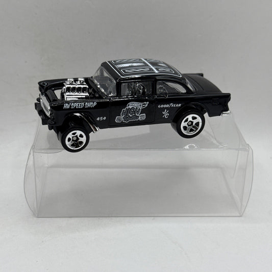 2012 Hot Wheels HW Gasser. 55 Chevy Bel Air Gasser Black 1:64 Scale Toy Car