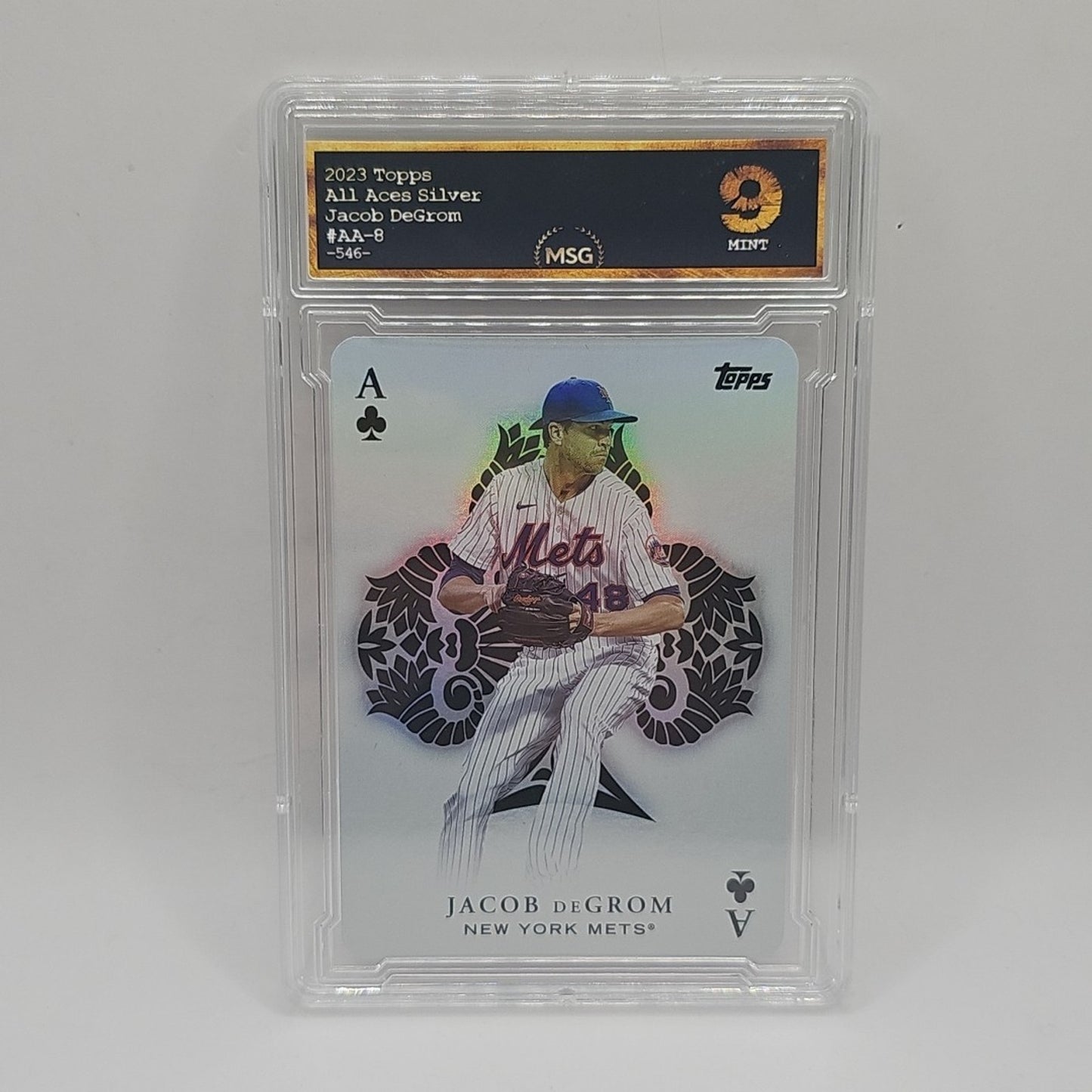Jacob De Grom NY Mets 2023 Topps All Aces AA-8 MSG GRADED 9 MINT MLB CARD