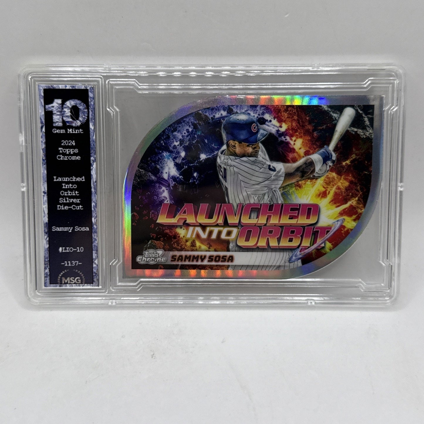 Sammy Sosa 2024 Topps Cosmic Chrome Launched Into Orbit #LIO-10 Cubs Graded 10