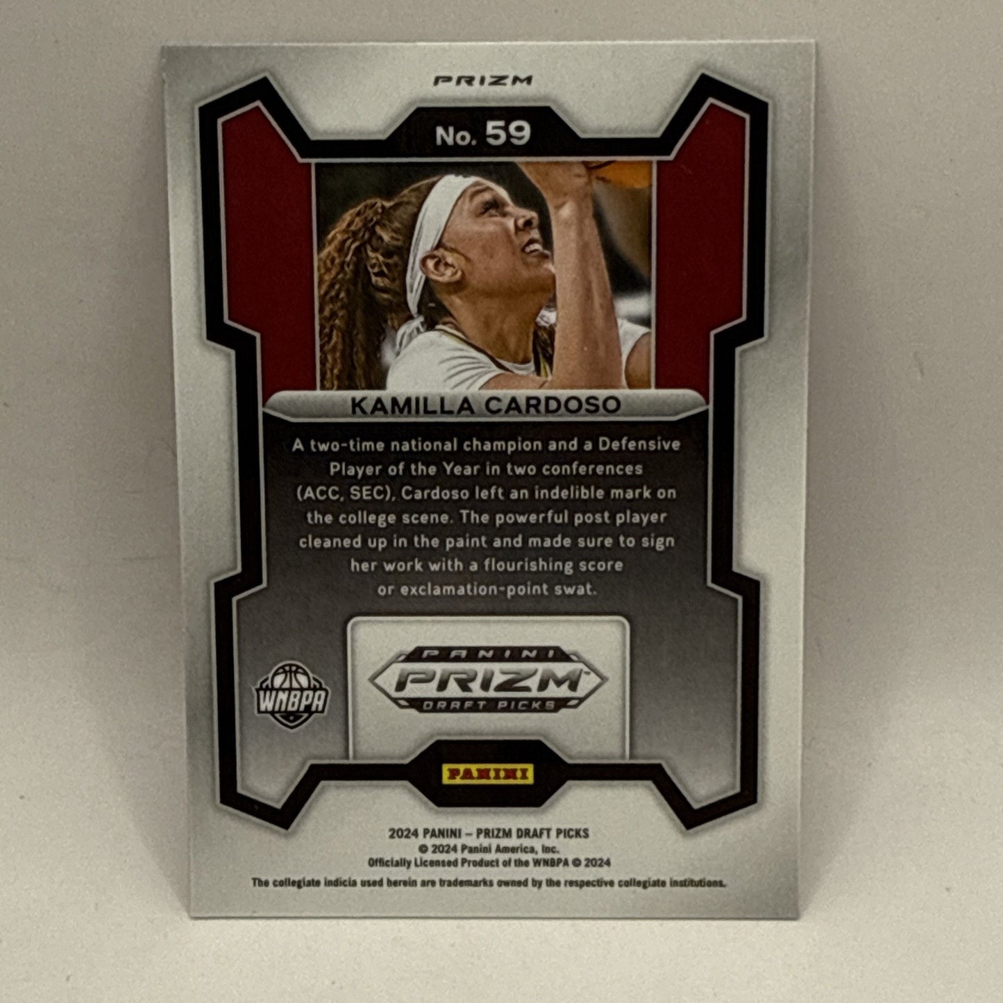 2024 Panini Prizm Draft Picks #59 Kamilla Cardoso Prizms Red Ice WNBA