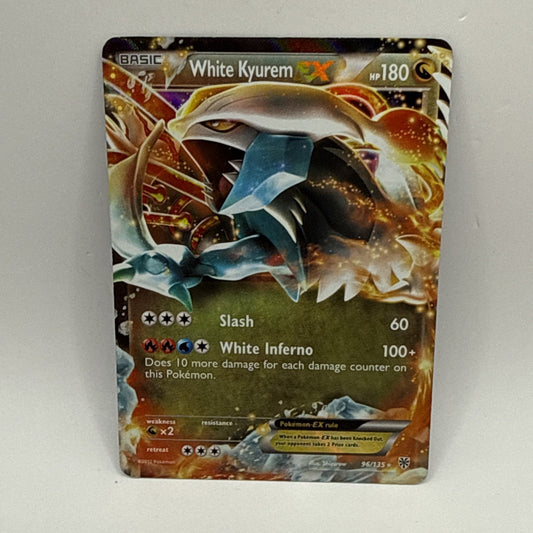 White Kyurem EX 96/135 Plasma Storm Ultra Rare Holo Pokemon Card HP Card