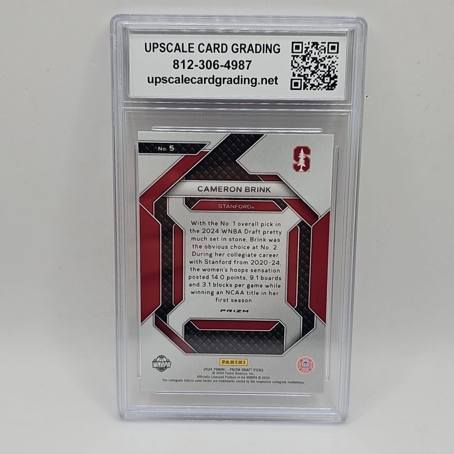2022 Panini Draft Picks New Recruits Silver Prizm Cameron Brink RC #5 Graded 9