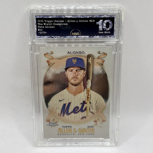 2021 Topps Allen & Ginter Base #10 Pete Alonso - New York Mets Graded 10 MLB
