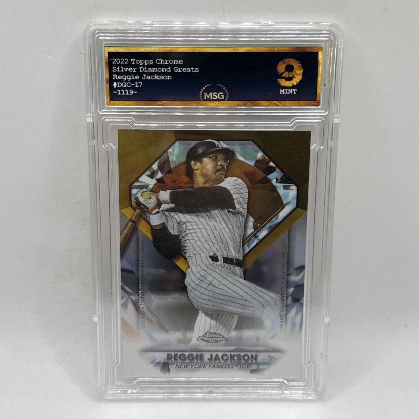 Reggie Jackson 2022 Topps Diamond Greats Die Cuts Baseball Card #DGDC17 Graded 9