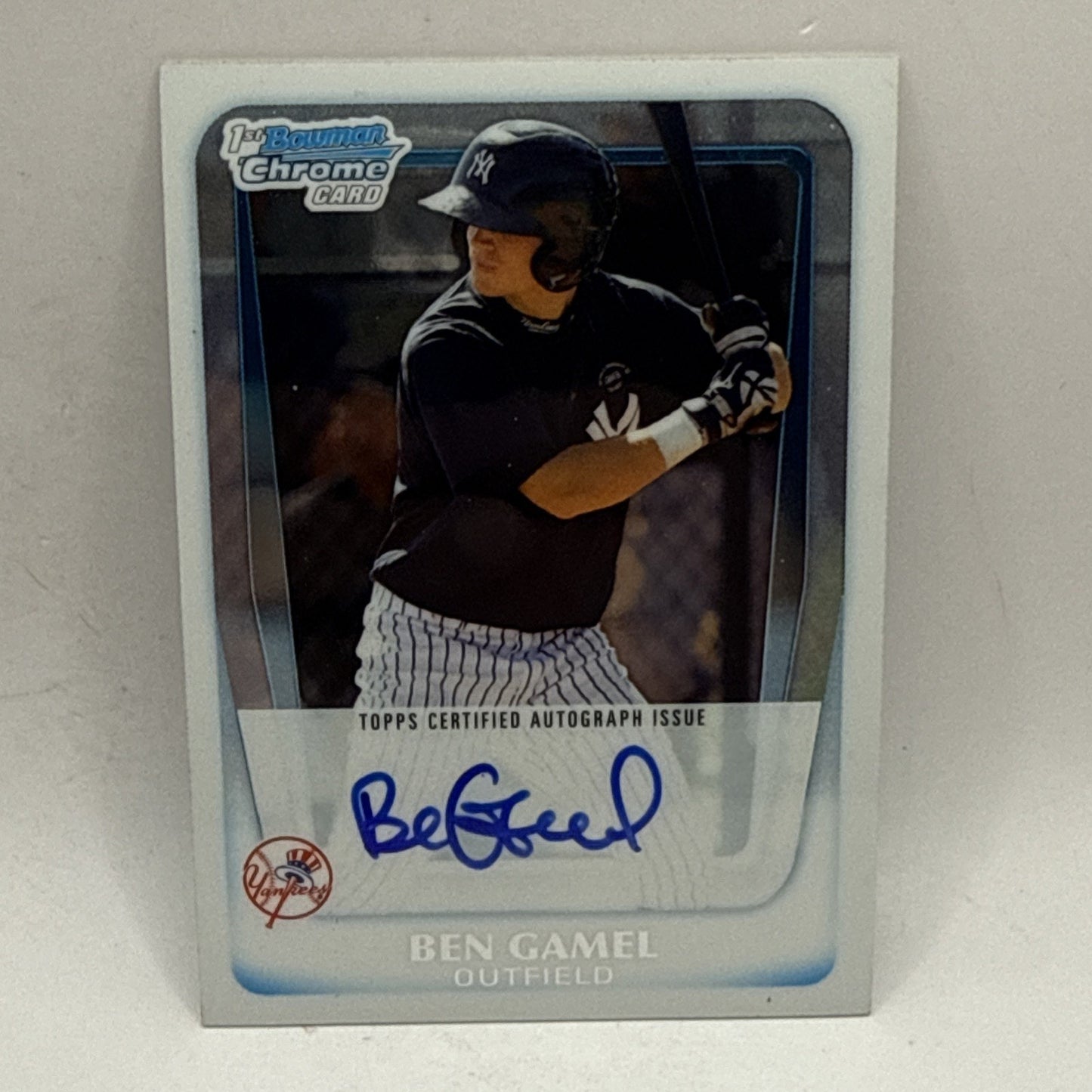 BEN GAMEL NEW YORK YANKEES SIGNED 2011 BOWMAN CHROME CARD #BCP104 MLB