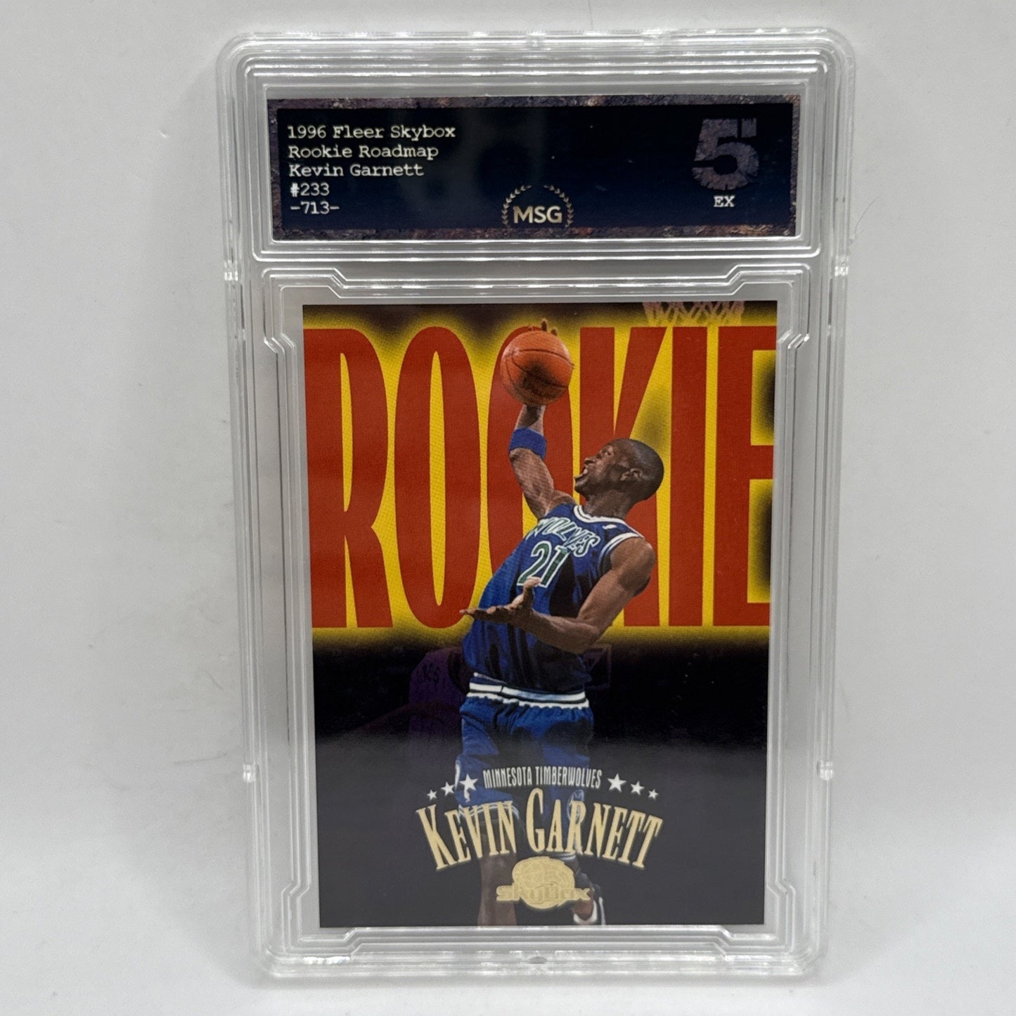 KEVIN GARNETT 1995-96 SKYBOX PREMIUM RC ROOKIE CARD GRADED 5 NBA VINTAGE