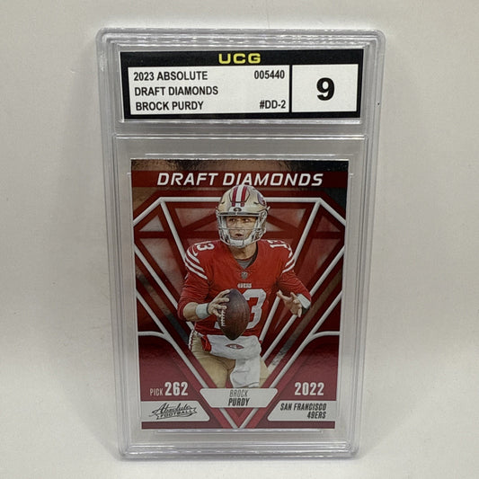 2023 Panini Absolute Brock Purdy Draft Diamonds DD-2 Rookie San Francisco Graded
