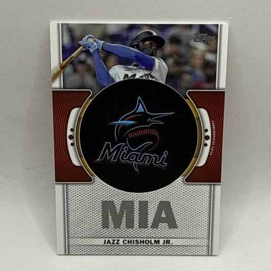 2023 Topps Baseball Jazz Chisholm Jr. Team Logo Patch TLP-JC Miami Marlins MLB