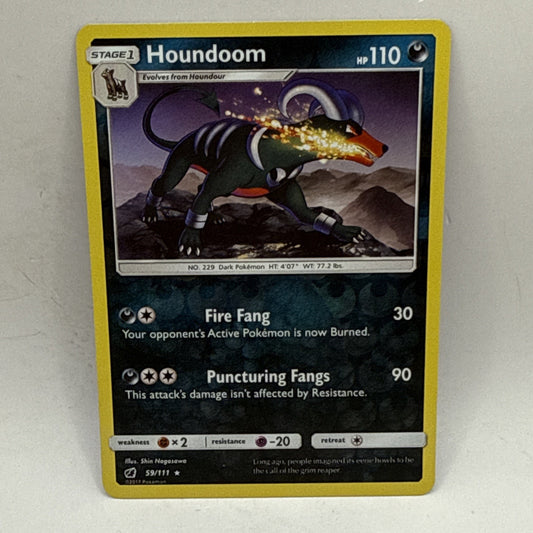 Pokémon TCG - Houndoom 59/111 - Reverse Holo Rare - Crimson Invasion MP Card
