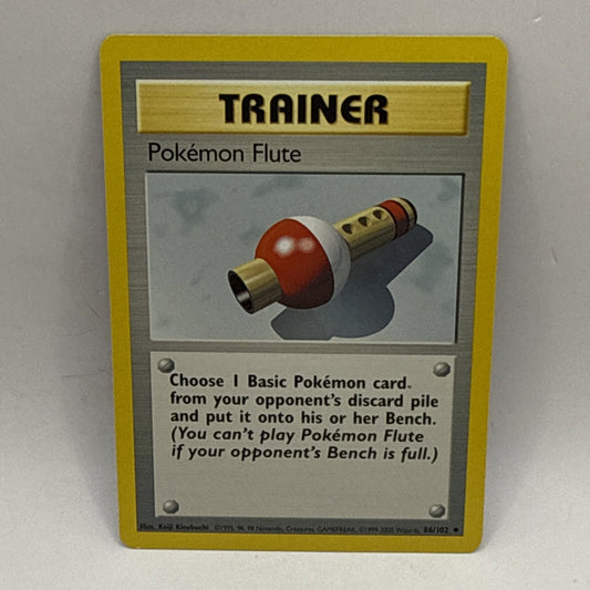 Pokémon TCG Pokemon Flute Base Set 86/102 Regular Unlimited Uncommon LP Card