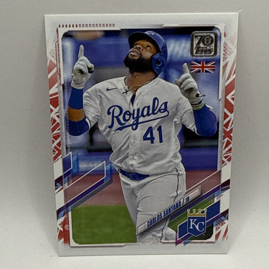 2021 Topps 70th UK CARLOS SANTANA Big Ben Parallel #151 SP /99 Royals