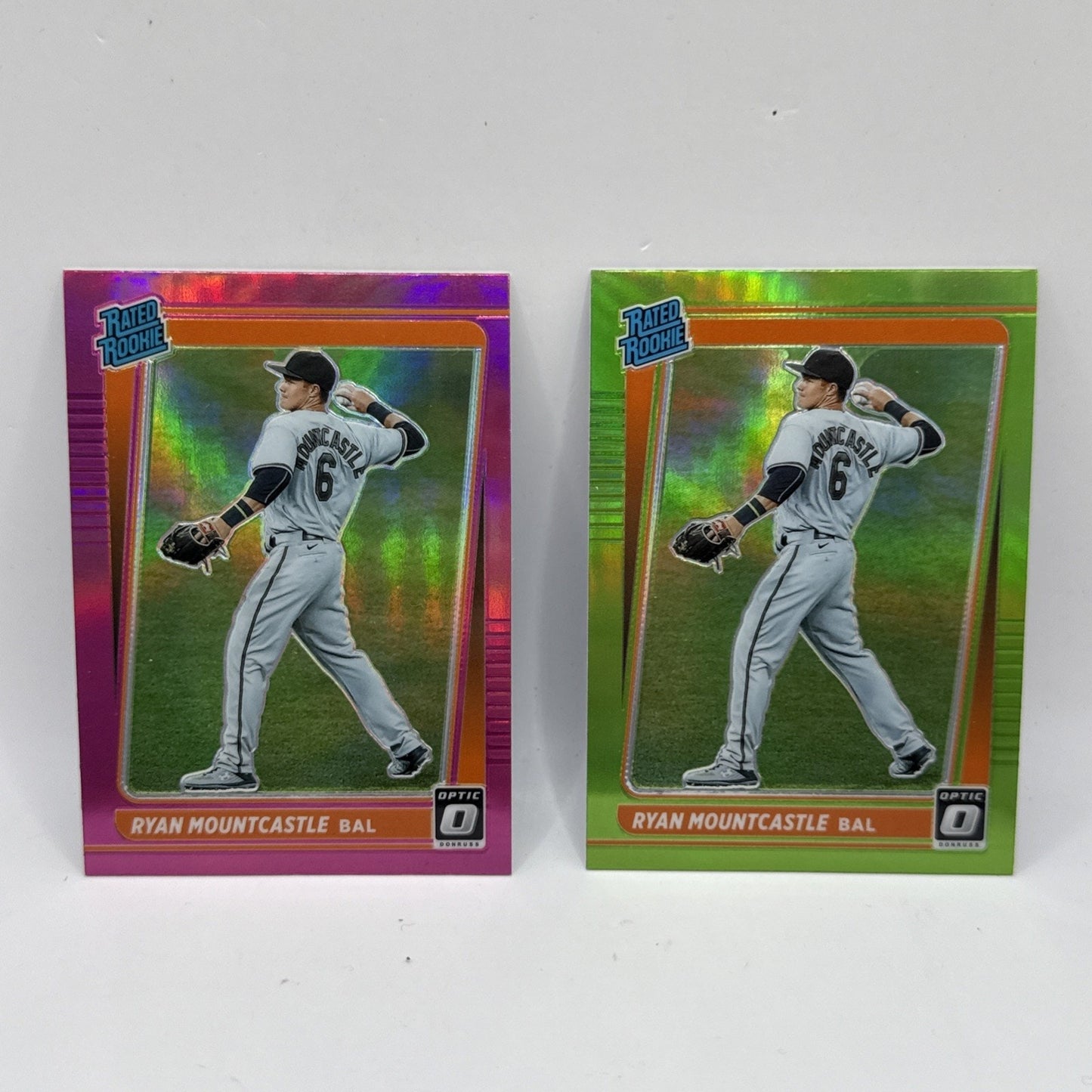 2021 Donruss Optic #59 Ryan Mountcastle Pink & Green Rookie Card Baltimore MLB