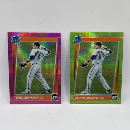 2021 Donruss Optic #59 Ryan Mountcastle Pink & Green Rookie Card Baltimore MLB