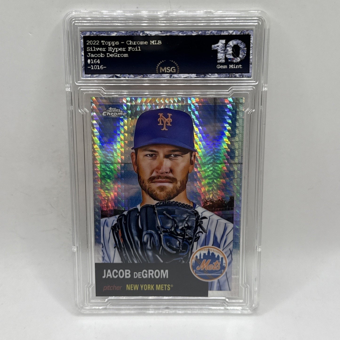 2022 Topps Chrome Platinum Anniversary #164 Jacob deGrom Prizm Graded 10 - Mets