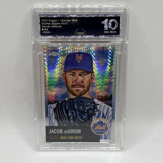 2022 Topps Chrome Platinum Anniversary #164 Jacob deGrom Prizm Graded 10 - Mets