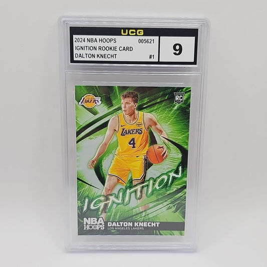 2024-25 Panini NBA Hoops Ignition #1 RC Rookir Dalton Knecht La Lakers Graded 9