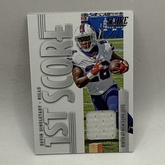 2020 Panini Score Devin Singletary 1st Score Relic # FS-DS NFL Bills Card