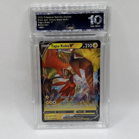 Pokémon TCG Tapu Koko V Sword & Shield Battle Styles 050/163 Ultra Rare Graded