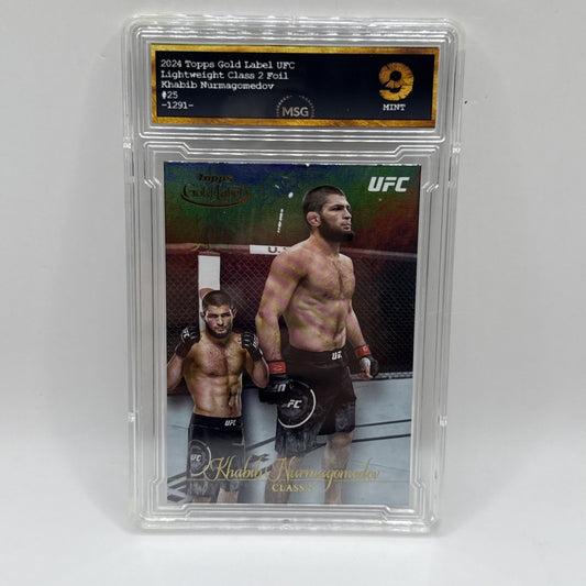 2024 Topps UFC Gold Label Khabib Nurmagomedov Class 2 Graded 9 Mint