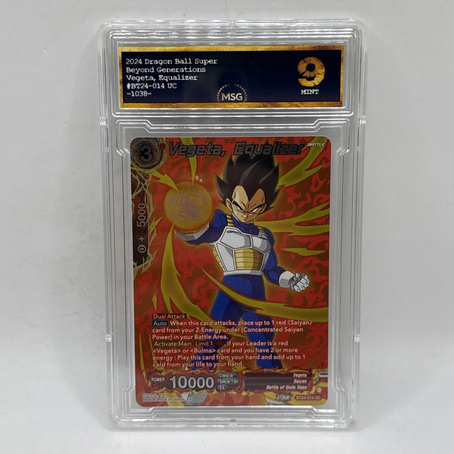 NM-Mint DBS:M Vegeta, Equalizer - BT24-014 - UC - Beyond Generations Graded 9