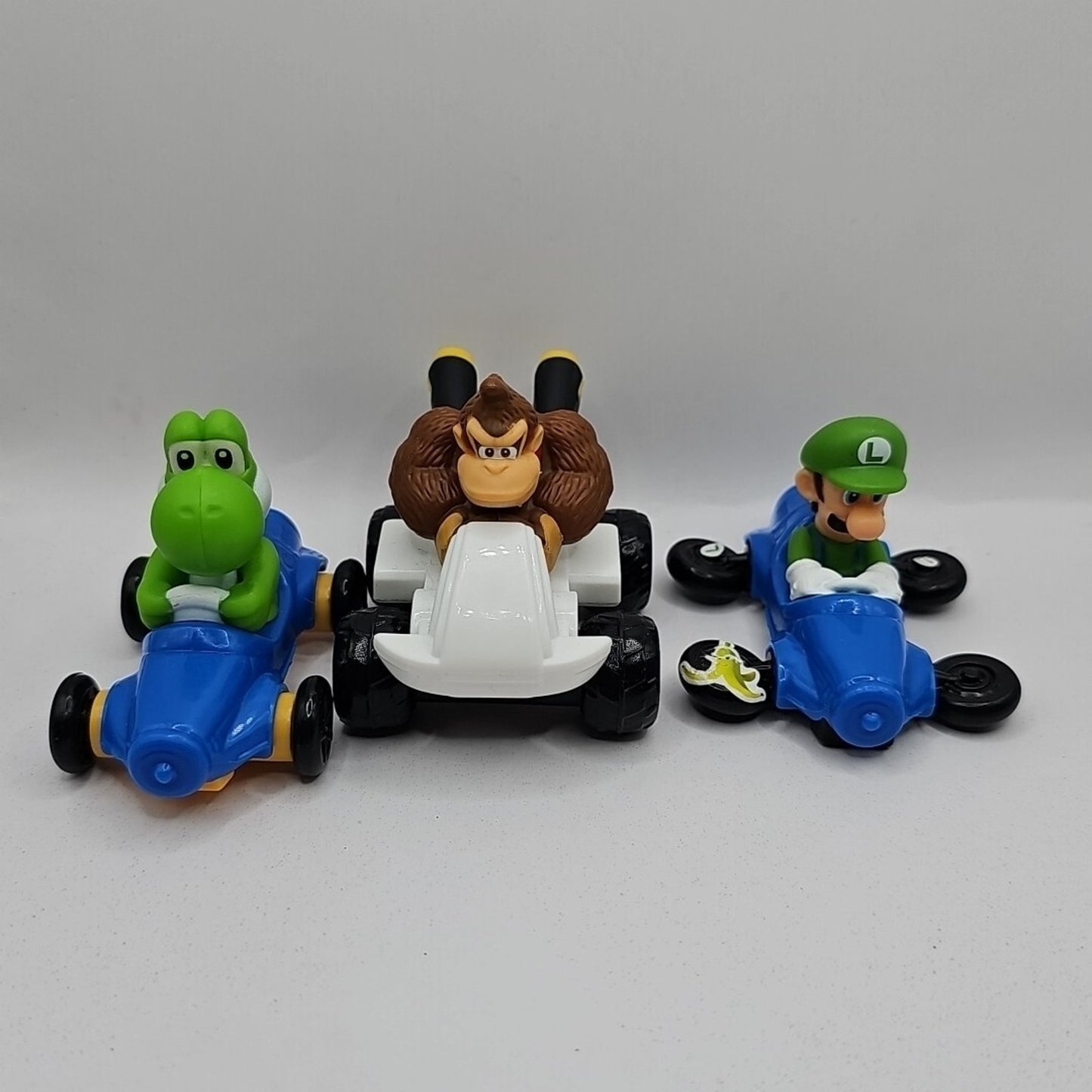 Mario Kart | Mcdonalds Happy Meal Toys | Set of 3 Yoshi, Luigi & Donkey Kong