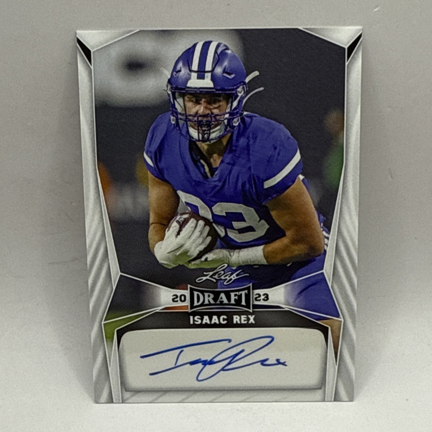 2023 Leaf Draft-Isaac Rex Auto-BYU Cougars-Tight End-BA-IR1 NFL Chargers