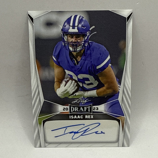 2023 Leaf Draft-Isaac Rex Auto-BYU Cougars-Tight End-BA-IR1 NFL Chargers