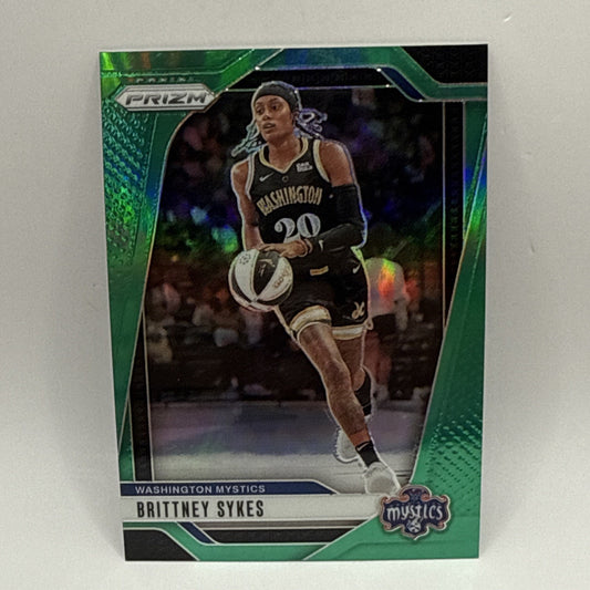 2024 Brittney Sykes - Panini Green Prizm WNBA - #80 Washington Mystics