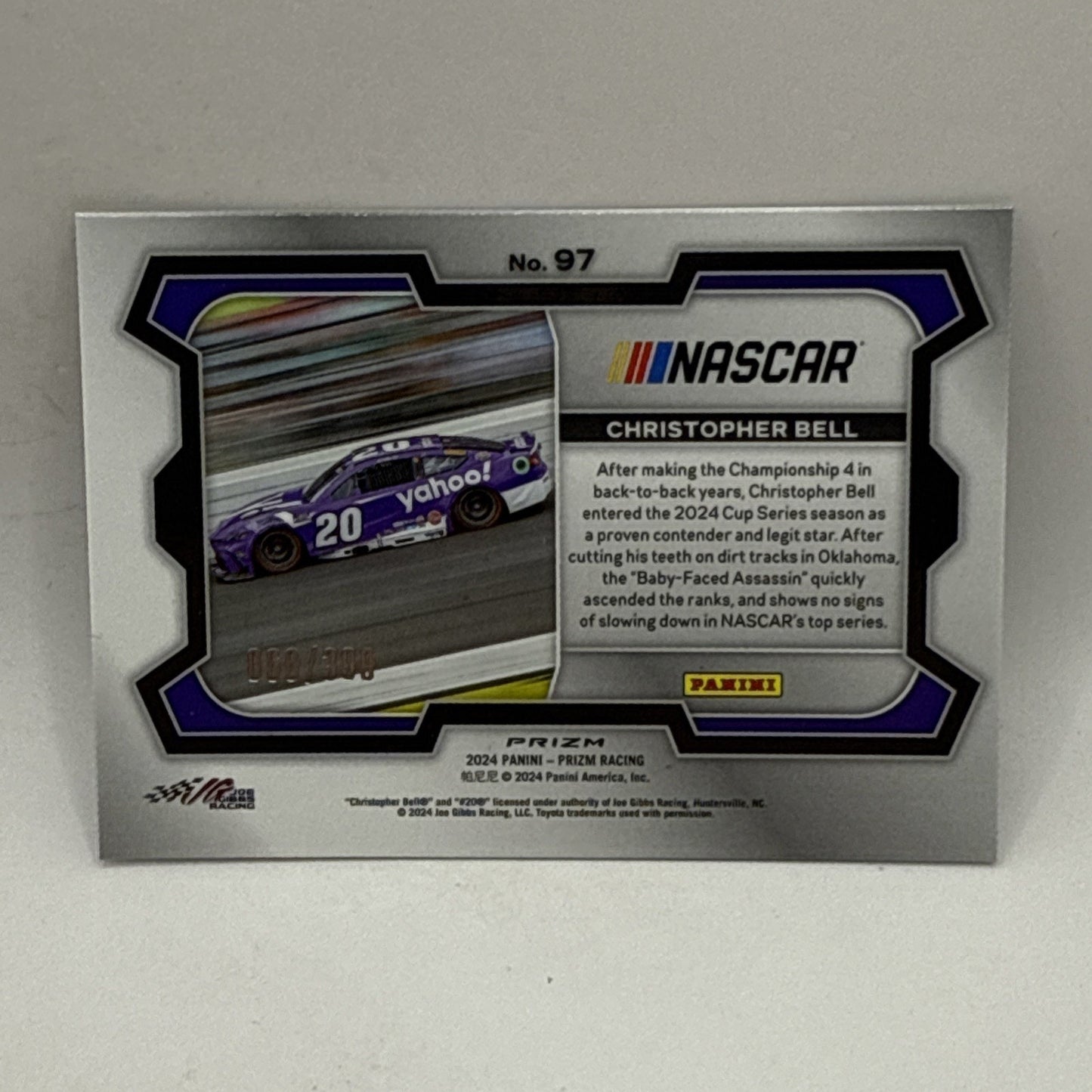 2024 Panini Prizm #97 Christopher Bell Pulsar #/399 NASCAR Short Print Card