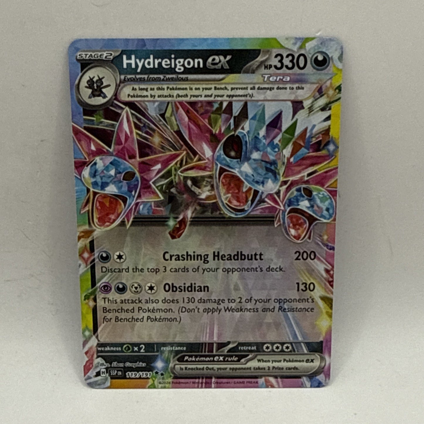 Hydreigon ex - Pokémon TCG Surging Sparks Double Rare Pokemon Card #119/191