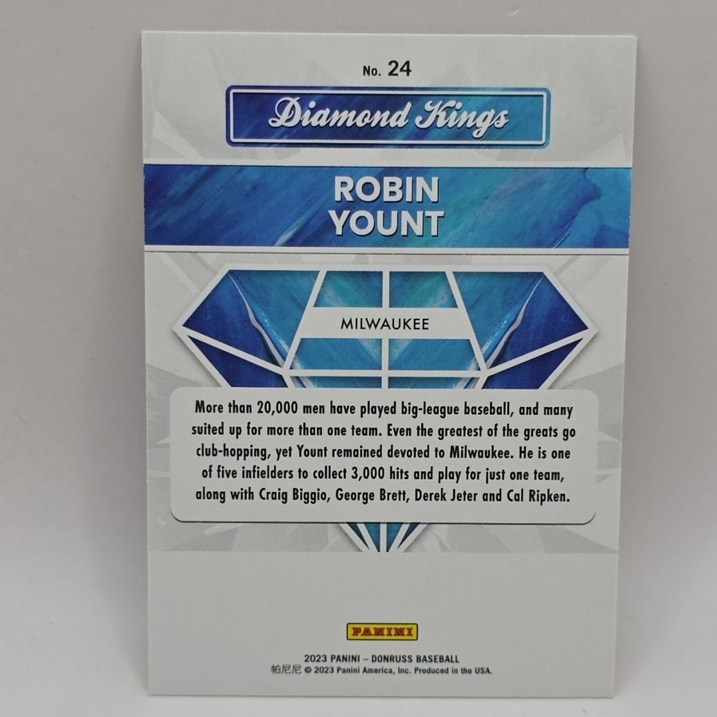 Robin Yount - 2023 Panini Donruss Diamond Kings Holo Orange Foil #24 Brewers MLB